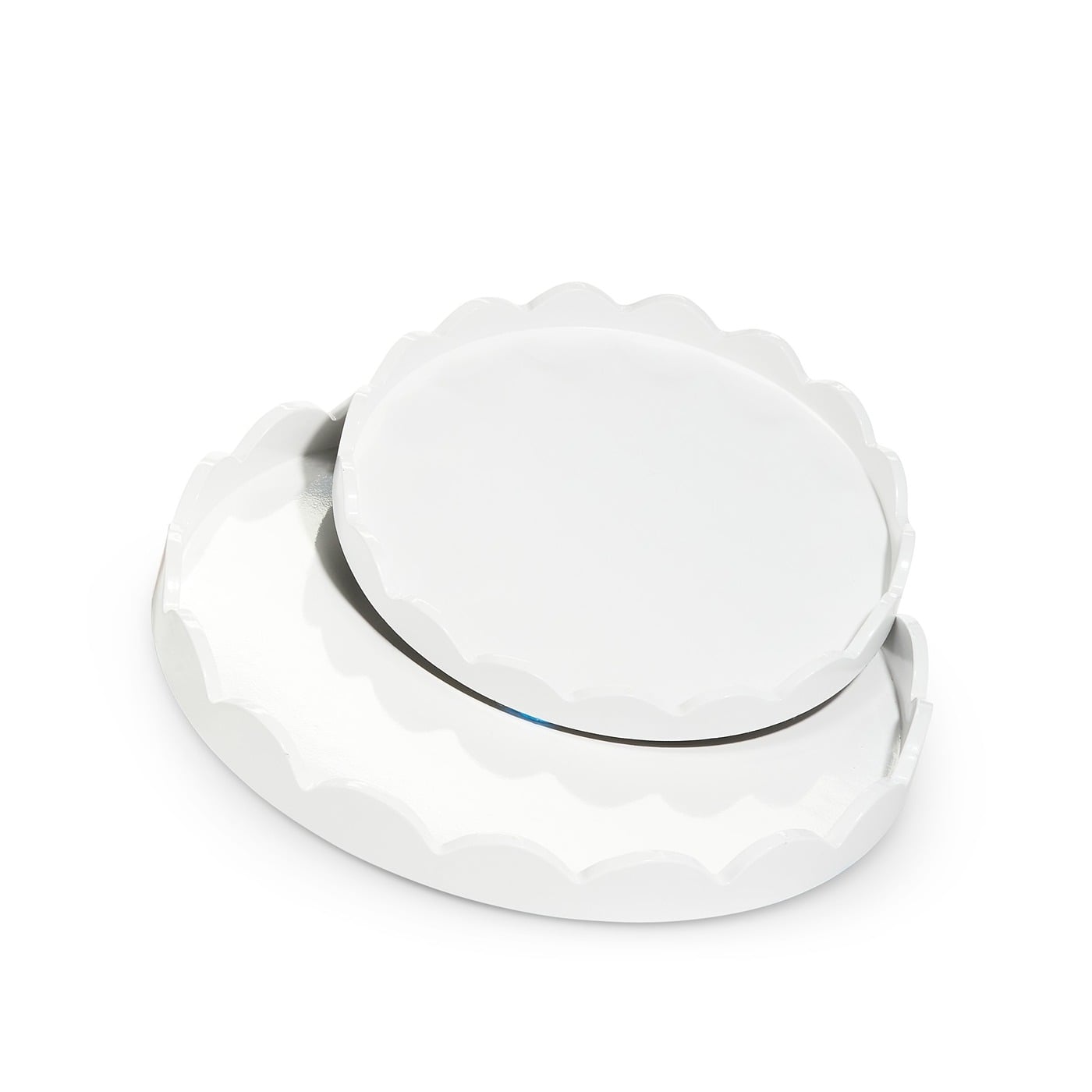 Round White Scallop Tray 40Cm Round White Scallop Tray 40Cm