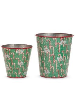Christmas Candy Cane Buckets