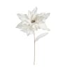 Ivory Poinsettia Stem 82Cm