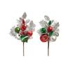 Silver Tinsel Ornament Pick 40Cm