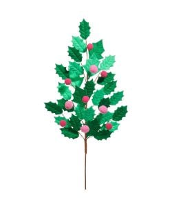 Pink Holly Felt Spray 69Cm
