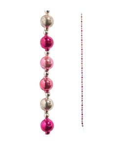Pink&Silver Vntge Orn Garland