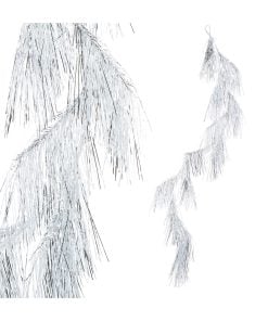 Silver Tinsel Garland 15Cm
