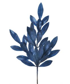21Inch Glitter Bay Leaf Spray