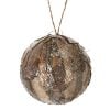 4Inch Frosted Natural Ball Ornament