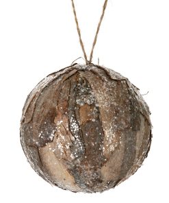 4Inch Frosted Natural Ball Ornament