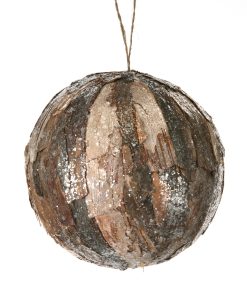 6Inch Frosted Natural Ball Ornament