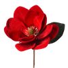 12Inch Deluxe Large Velvet Magnolia Pick Red