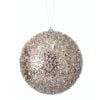 6" Gltr Sequin Iced Ball Ornament