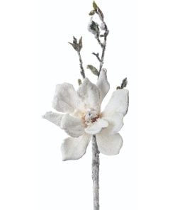 18" Snowed Japanese Magnolia Pick