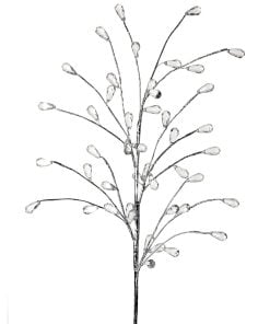 28" Metallic Clear Jewels Spray