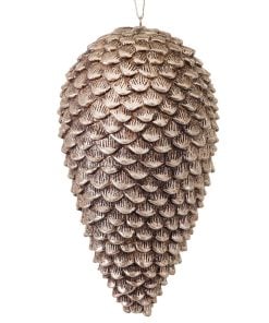 9" Glitter Sequia Pine Cone Ornament