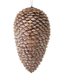 12" Glitter Sequia Pine Cone Ornament