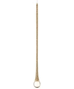 9.5" Glass Champagne Glitter Drop Orn