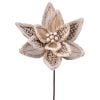 24" Woven Tweed/Burlap Poinsettia Stem 24" Woven Tweed/Burlap Poinsettia Stem