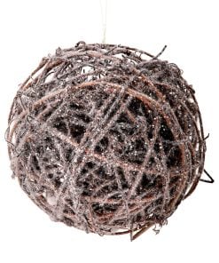 5Inch Frosted Vine Ball Ornament