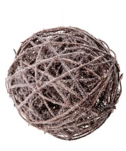 6Inch Frosted Vine Ball Ornament