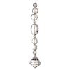 7" Acrylic Crystal Jewel Drop Ornament Clr