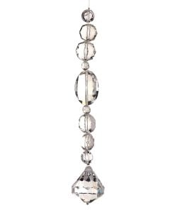 7" Acrylic Crystal Jewel Drop Ornament Clr