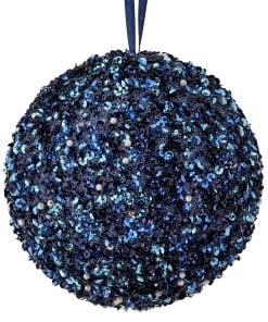6" Sequin/Bead/Glitter Ball Ornament