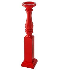 24.5" Mdf Wood Spindle Stand Red