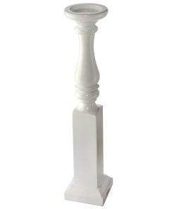 24.5" Mdf Wood Spindle Stand Wht