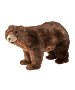23" Stuffed Standing Feaux Fur Brown Bear