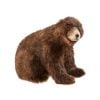 10" Stuffed Sitting Feaux Fur Brown Bear