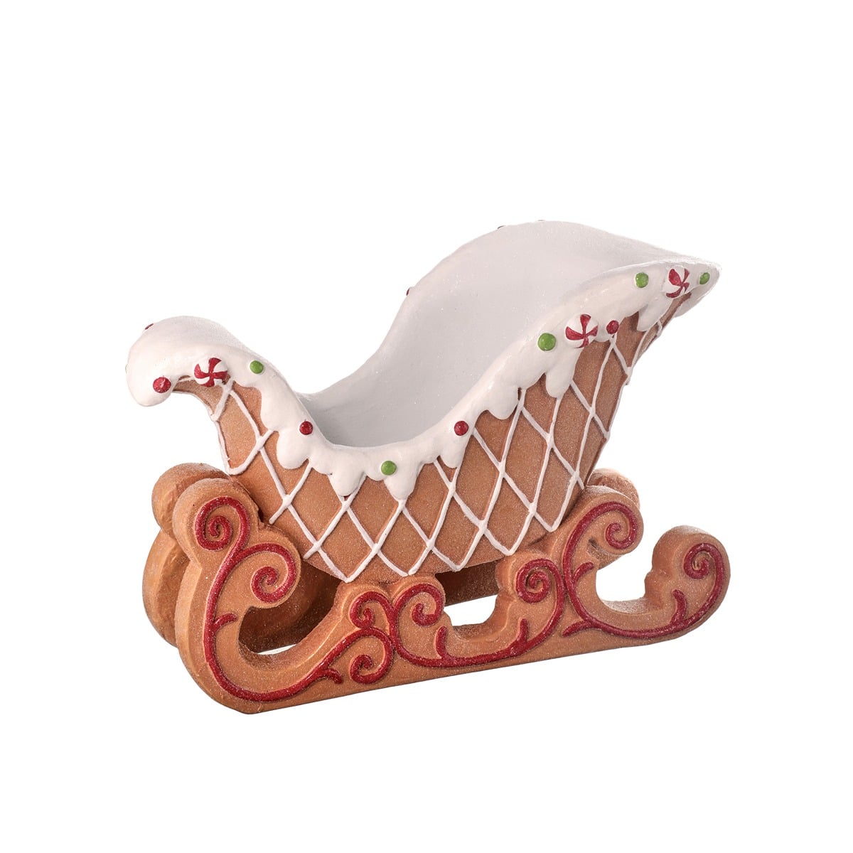 16Inch Resin Gingerbread Sleigh 16Inch Resin Gingerbread Sleigh