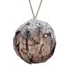 4Inch Bark Ball W/Snow