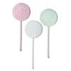 14" Frosted Pastel Lollipop Ornament 3Ast