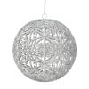 200Mm Snowflake Hollow Ball Ornament Slv