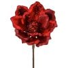 18Hx8D Heavy Jeweled Magnolia Stem Red