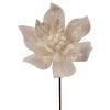 24" Poinsettia W/Felt Center Stem Ivor