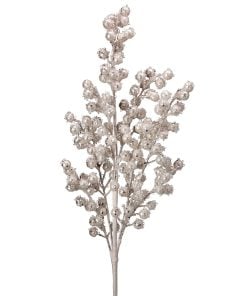 27Inch Beaded Iced Berry Spray