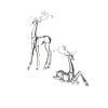 13-18Inch Acrylic Deer Set/2 13-18Inch Acrylic Deer Set/2
