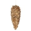 11.5" Iced Ptl W/Gltr/Jewel Pinecone Ornament Gld