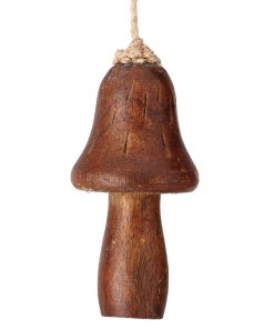 4.5" Mango Wood Mushroom Ornament Nabr