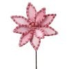 22" Candy W/Snowglitter Poinsettia Stem Pkrd 22" Candy W/Snowglitter Poinsettia Stem Pkrd