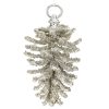 7" Glitter Iced Pinecone Ornament Plat