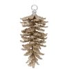 10" Glitter Iced Pinecone Ornament Cham 10" Glitter Iced Pinecone Ornament Cham