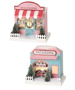 8-9" Led/Bty/Tmr Cboard French Bakery 2/Ast