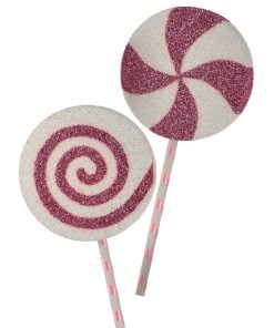 36" Tinsel Glitter Foam Lollipop 2/Ast Pkwh