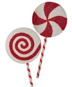 36" Tinsel Glitter Foam Lollipop 2/Ast Rdwh