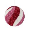 6" Tinsel Glitter Foam Ball Ornament