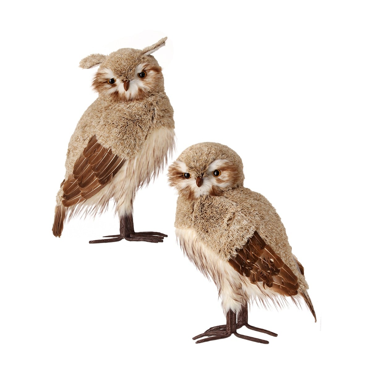 21.5" Winter Chalet Feather Owl 2/Ast 21.5" Winter Chalet Feather Owl 2/Ast