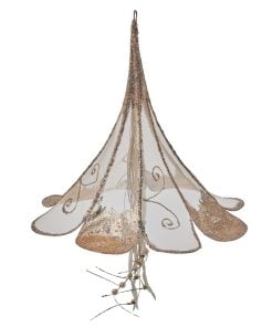 15" Sheer W/Bead Glitter Morning Glory