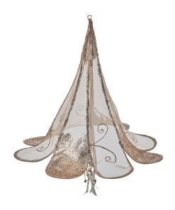20" Sheer W/Bead Glitter Morning Glory