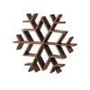 19.5" Mango Wood Snowflake Table Piece 19.5" Mango Wood Snowflake Table Piece