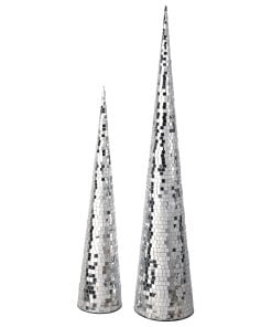 30-42" Mirror Mosiac Tree Set/2